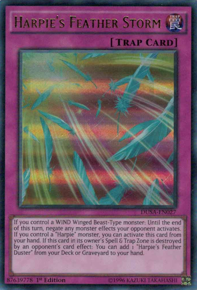 Harpie's Feather Storm [DUSA-EN027] Ultra Rare | Jomio and Rueliete's Cards and Comics