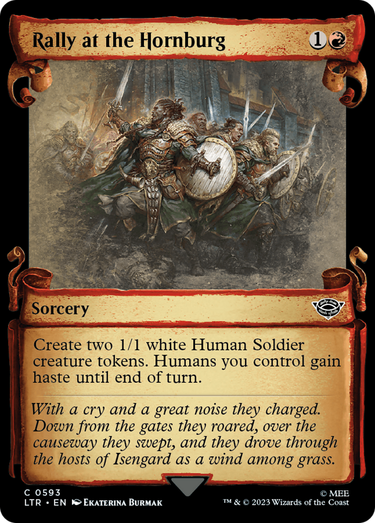 Rally at the Hornburg [The Lord of the Rings: Tales of Middle-Earth Showcase Scrolls] | Jomio and Rueliete's Cards and Comics