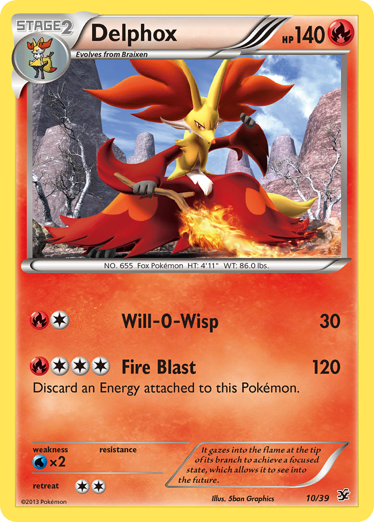 Delphox (10/39) [XY: Kalos Starter Set] | Jomio and Rueliete's Cards and Comics