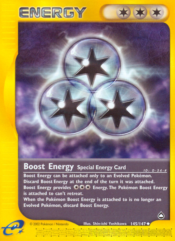 Boost Energy (145/147) [Aquapolis] | Jomio and Rueliete's Cards and Comics