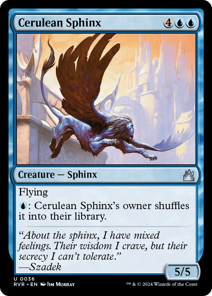 Cerulean Sphinx [Ravnica Remastered] | Jomio and Rueliete's Cards and Comics