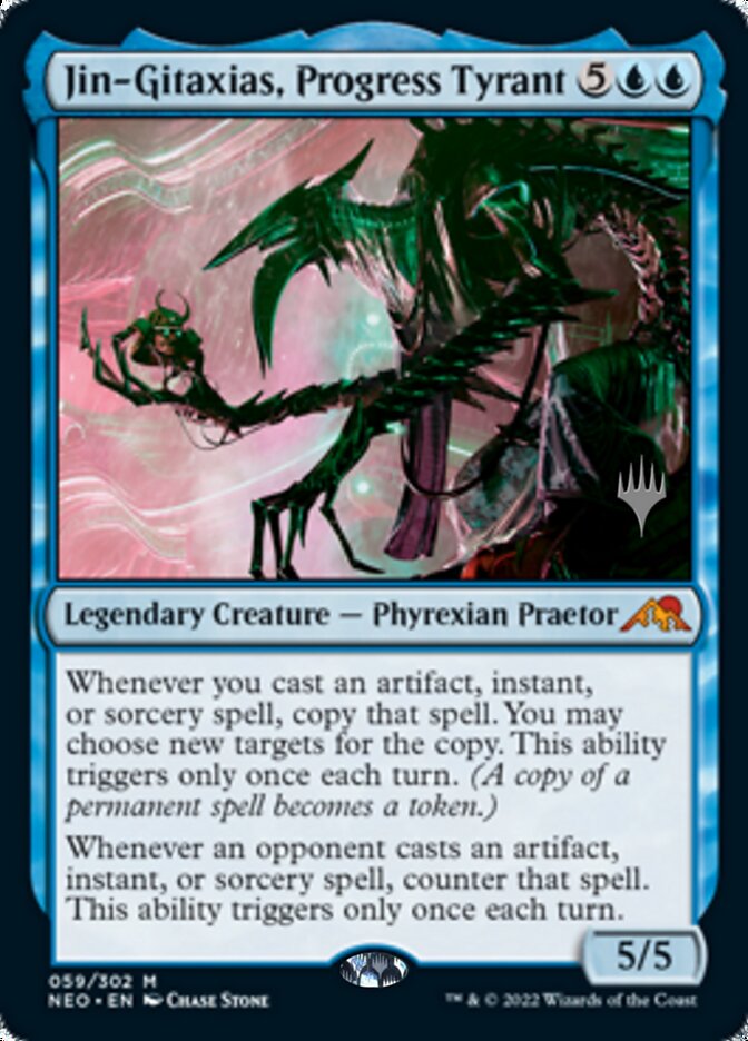 Jin-Gitaxias, Progress Tyrant (Promo Pack) [Kamigawa: Neon Dynasty Promos] | Jomio and Rueliete's Cards and Comics
