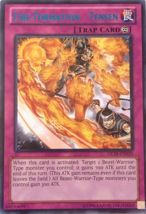 Fire Formation - Tensen (Blue) [DL18-EN020] Rare | Jomio and Rueliete's Cards and Comics