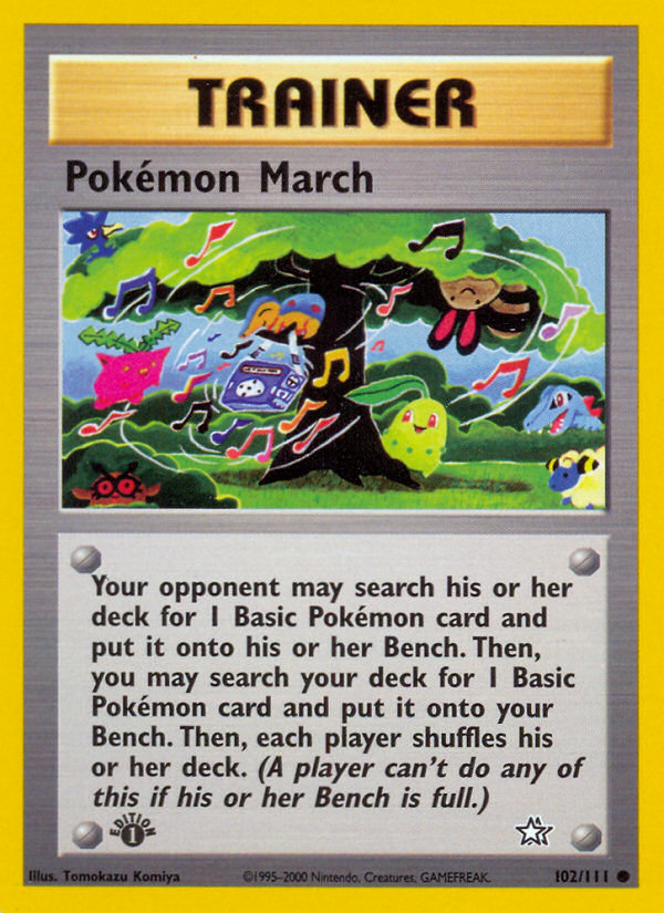 Pokemon March (102/111) [Neo Genesis 1st Edition] | Jomio and Rueliete's Cards and Comics