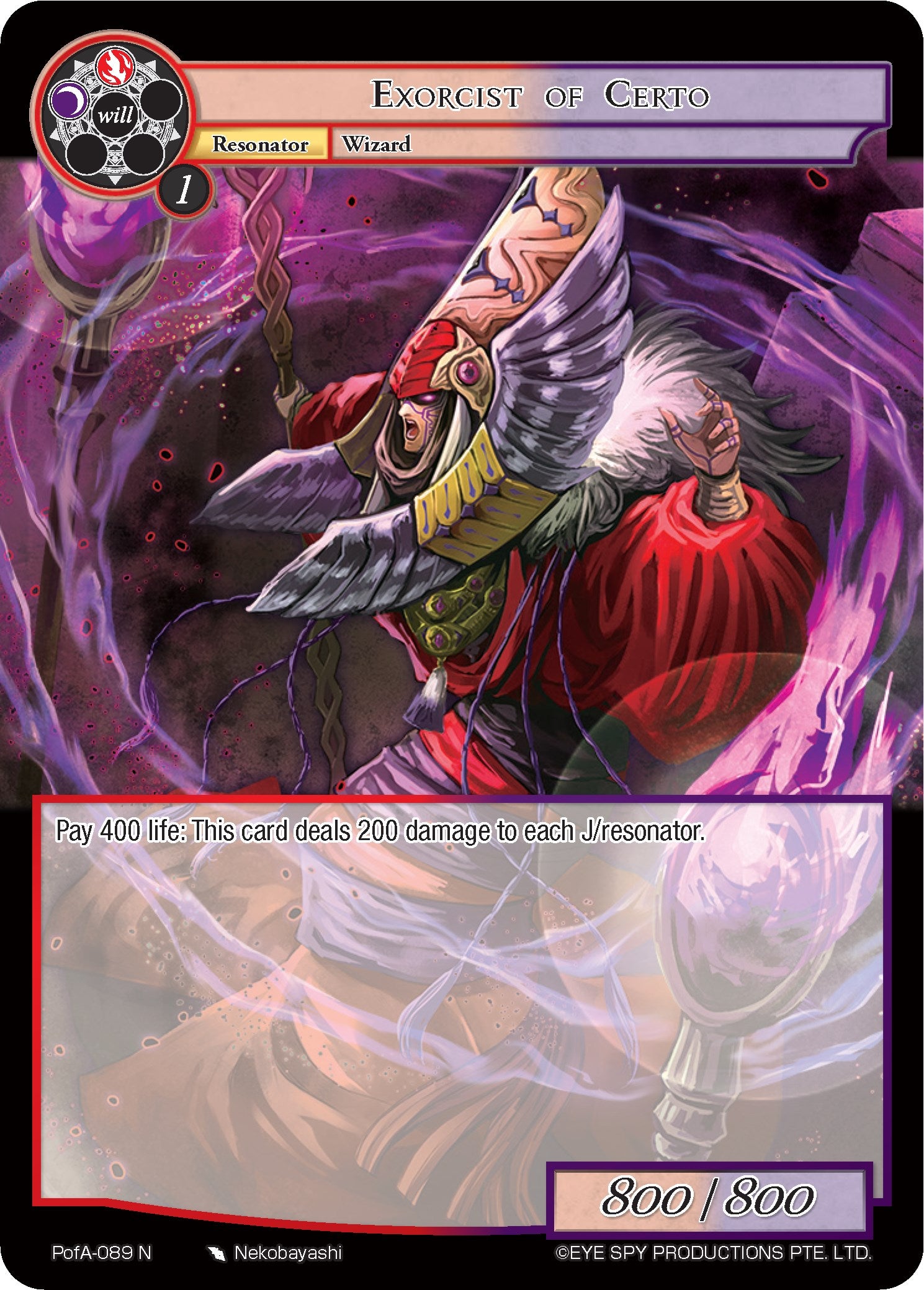 Exorcist of Certo (PofA-089) [Alice Origin IV: Prologue of Attoractia] | Jomio and Rueliete's Cards and Comics