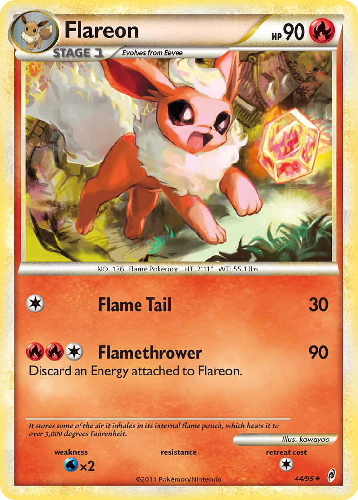 Flareon (44/95) [HeartGold & SoulSilver: Call of Legends] | Jomio and Rueliete's Cards and Comics