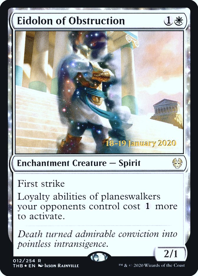 Eidolon of Obstruction [Theros Beyond Death Prerelease Promos] | Jomio and Rueliete's Cards and Comics