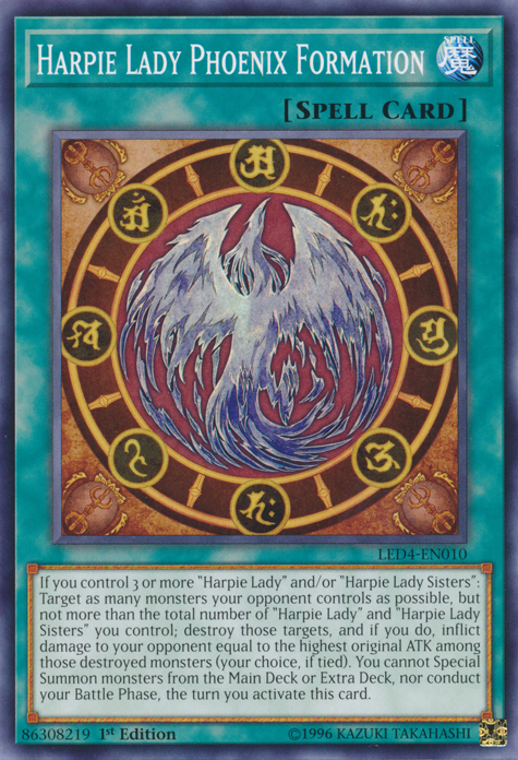 Harpie Lady Phoenix Formation [LED4-EN010] Common | Jomio and Rueliete's Cards and Comics