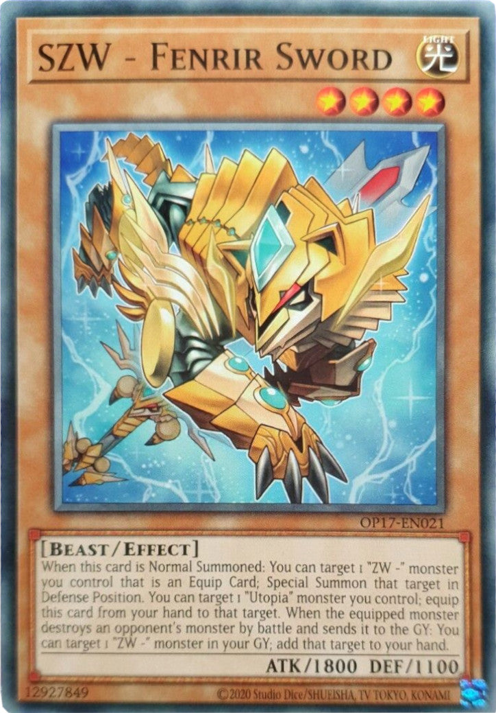 SZW - Fenrir Sword [OP17-EN021] Common | Jomio and Rueliete's Cards and Comics