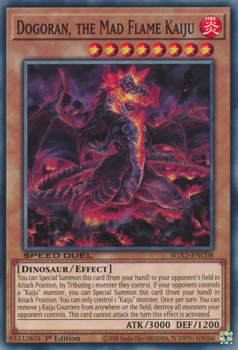 Dogoran, the Mad Flame Kaiju [SGX2-ENC08] Secret Rare | Jomio and Rueliete's Cards and Comics