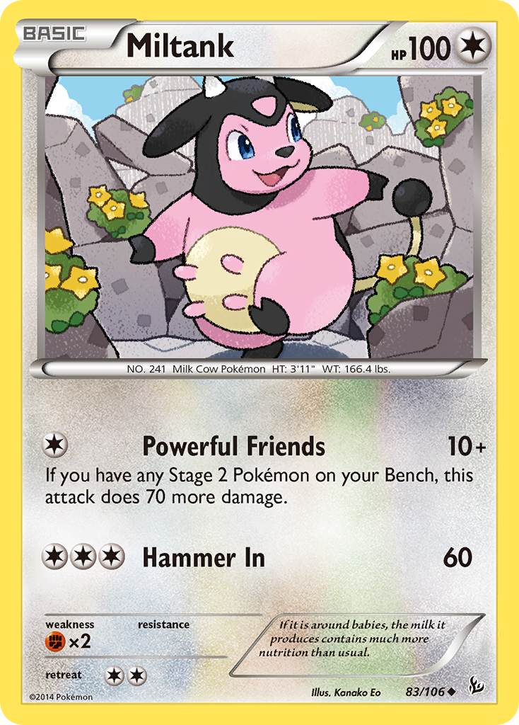 Miltank (83/106) [XY: Flashfire] | Jomio and Rueliete's Cards and Comics