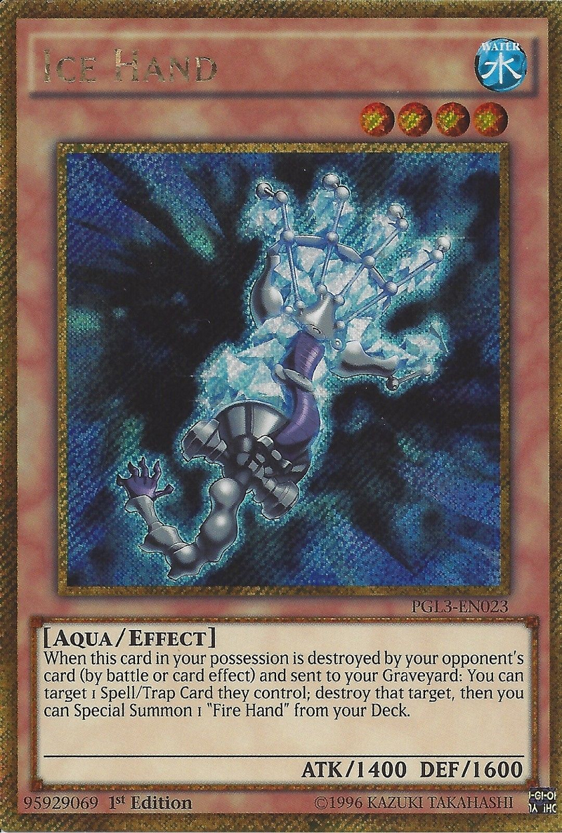 Ice Hand [PGL3-EN023] Gold Secret Rare | Jomio and Rueliete's Cards and Comics