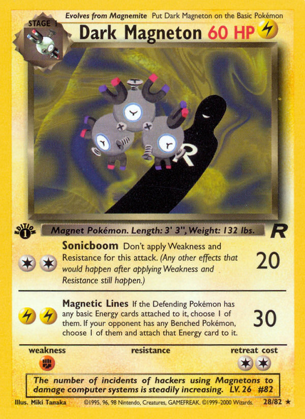 Dark Magneton (28/82) [Team Rocket 1st Edition] | Jomio and Rueliete's Cards and Comics