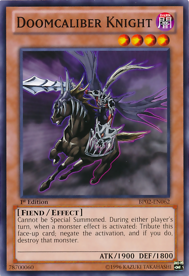 Doomcaliber Knight [BP02-EN062] Common | Jomio and Rueliete's Cards and Comics