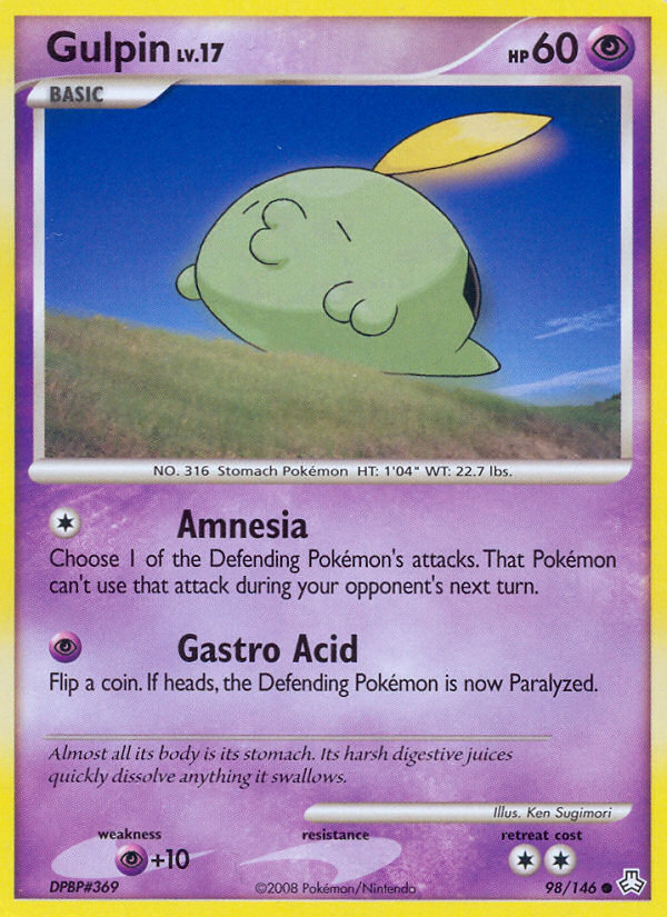 Gulpin (98/146) [Diamond & Pearl: Legends Awakened] | Jomio and Rueliete's Cards and Comics