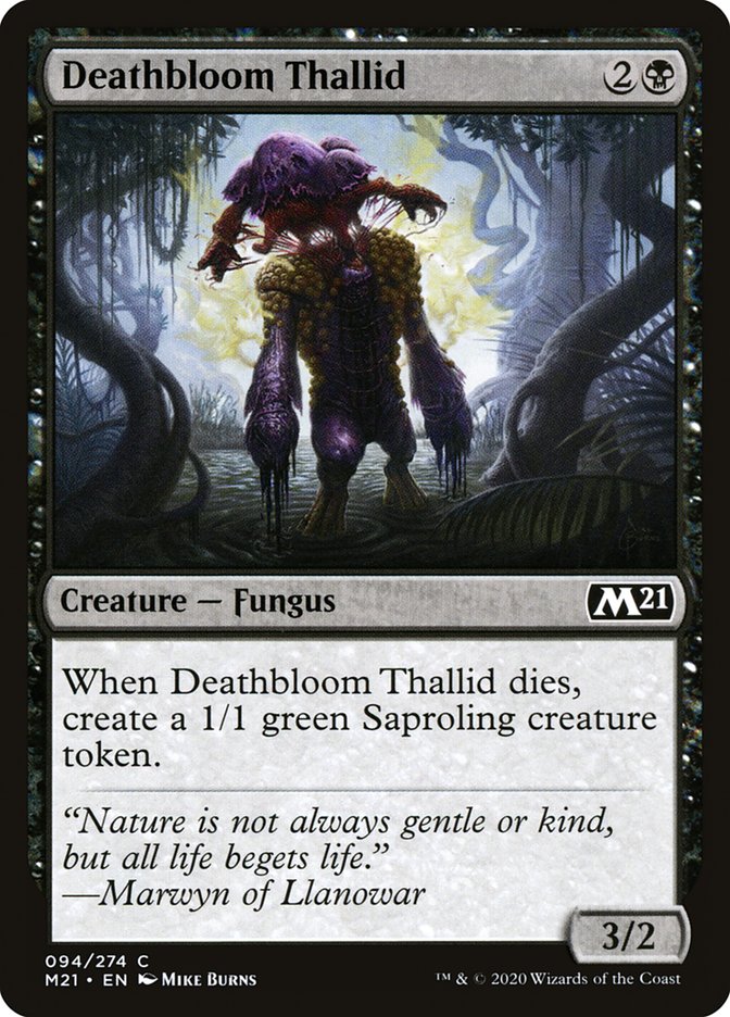 Deathbloom Thallid [Core Set 2021] | Jomio and Rueliete's Cards and Comics