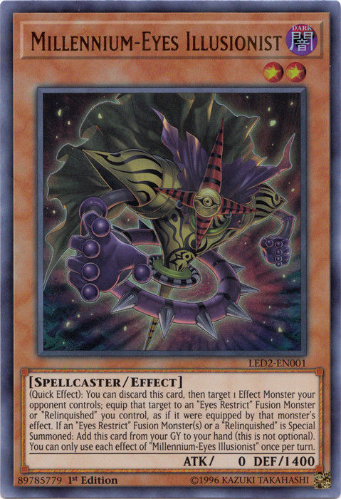 Millennium-Eyes Illusionist [LED2-EN001] Ultra Rare | Jomio and Rueliete's Cards and Comics