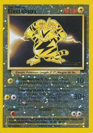 Electabuzz (1) (Winner) [Best of Promos] | Jomio and Rueliete's Cards and Comics