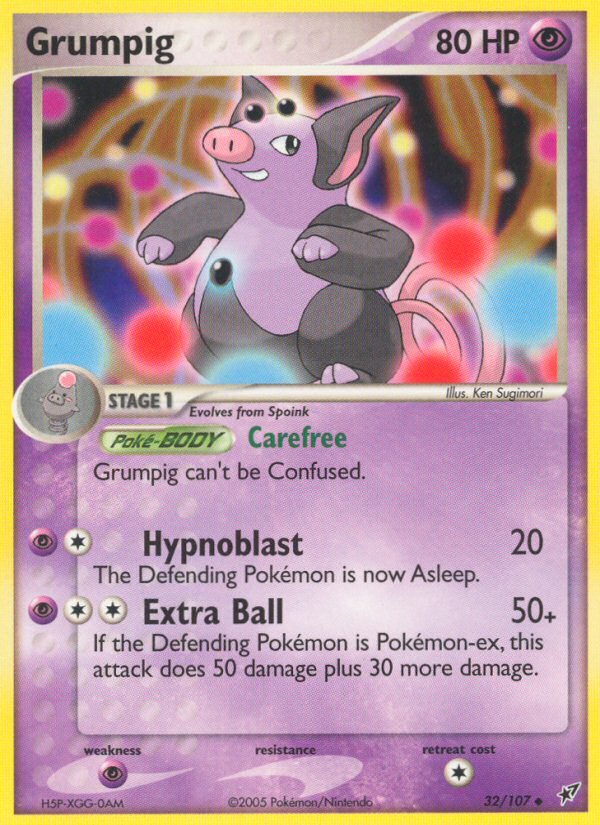 Grumpig (32/107) [EX: Deoxys] | Jomio and Rueliete's Cards and Comics