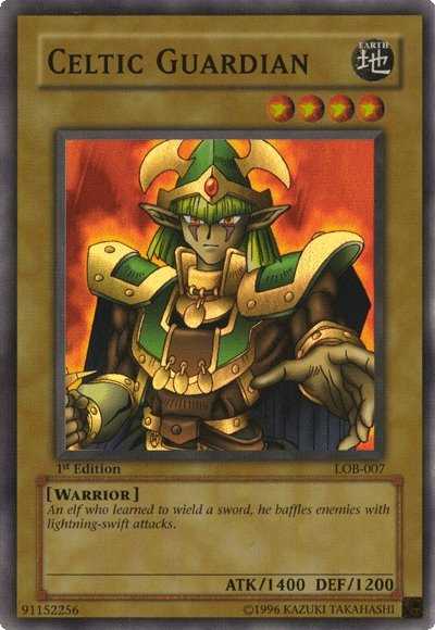 Celtic Guardian [LOB-007] Super Rare | Jomio and Rueliete's Cards and Comics
