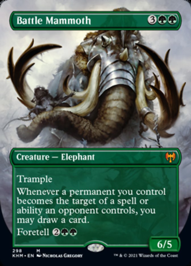 Battle Mammoth (Borderless Alternate Art) [Kaldheim] | Jomio and Rueliete's Cards and Comics