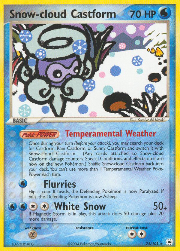 Snow-cloud Castform (25/101) [EX: Hidden Legends] | Jomio and Rueliete's Cards and Comics
