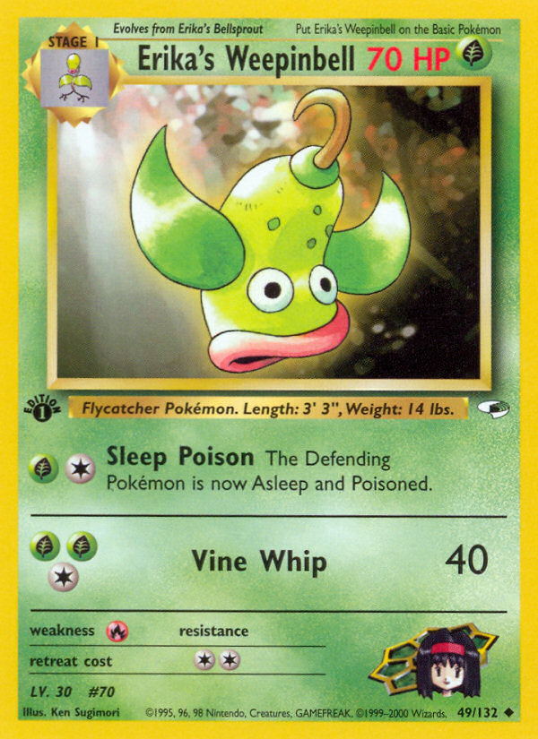 Erika's Weepinbell (49/132) [Gym Heroes 1st Edition] | Jomio and Rueliete's Cards and Comics