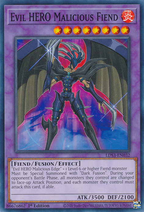 Evil HERO Malicious Fiend [LDS3-EN032] Common | Jomio and Rueliete's Cards and Comics