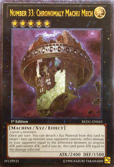 Number 33: Chronomaly Machu Mech (UTR) [REDU-EN043] Ultimate Rare | Jomio and Rueliete's Cards and Comics