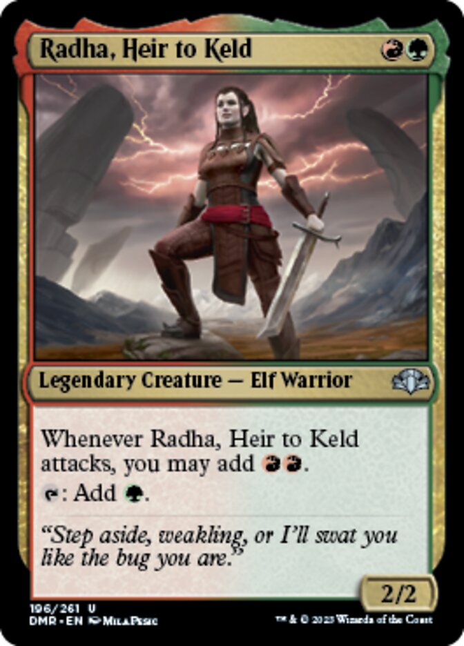 Radha, Heir to Keld [Dominaria Remastered] | Jomio and Rueliete's Cards and Comics