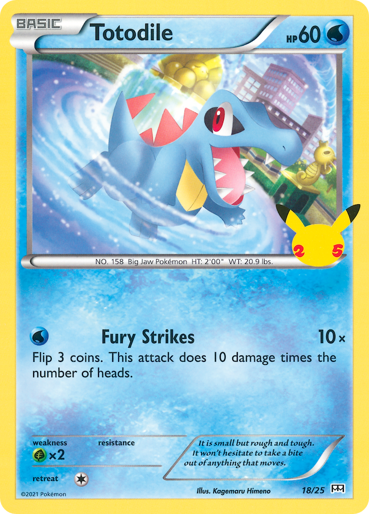 Totodile (18/25) [McDonald's 25th Anniversary] | Jomio and Rueliete's Cards and Comics