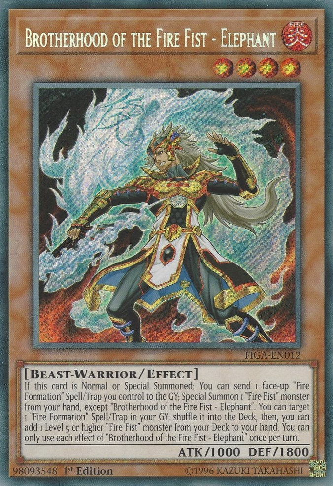 Brotherhood of the Fire Fist - Elephant [FIGA-EN012] Secret Rare | Jomio and Rueliete's Cards and Comics