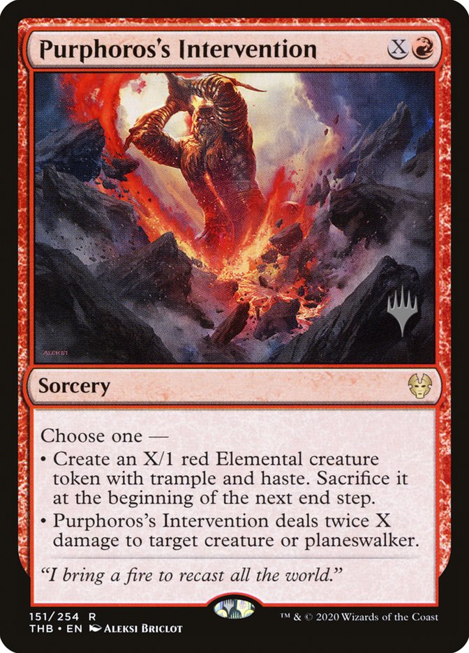 Purphoros's Intervention (Promo Pack) [Theros Beyond Death Promos] | Jomio and Rueliete's Cards and Comics