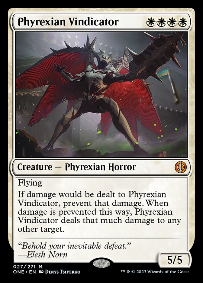 Phyrexian Vindicator [Phyrexia: All Will Be One] | Jomio and Rueliete's Cards and Comics