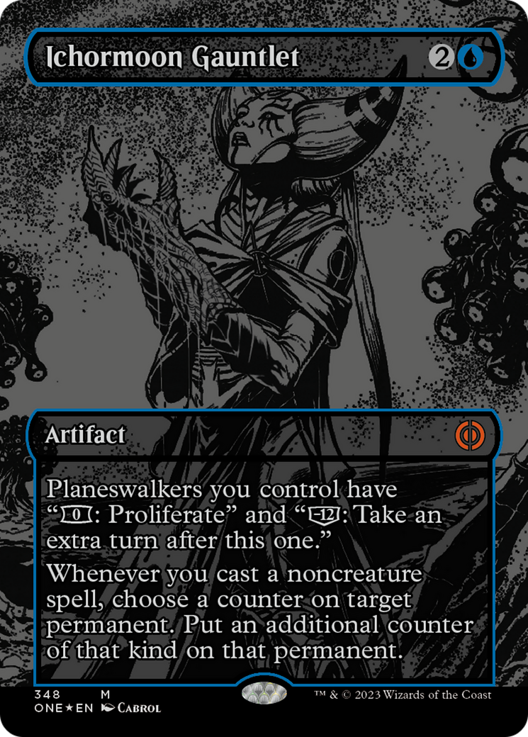 Ichormoon Gauntlet (Oil Slick Raised Foil) [Phyrexia: All Will Be One] | Jomio and Rueliete's Cards and Comics