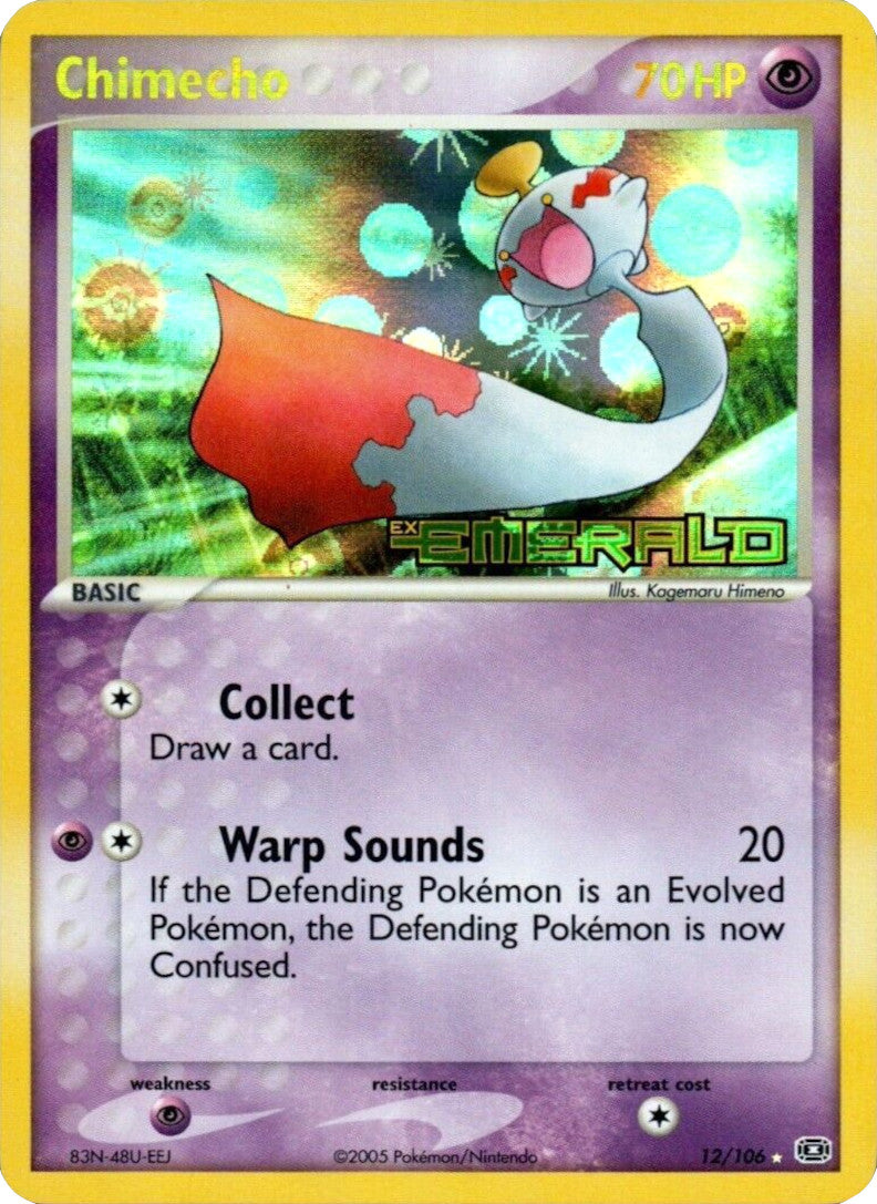 Chimecho (12/106) (Stamped) [EX: Emerald] | Jomio and Rueliete's Cards and Comics