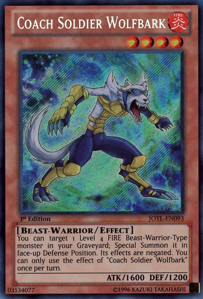 Coach Soldier Wolfbark [JOTL-EN093] Secret Rare | Jomio and Rueliete's Cards and Comics