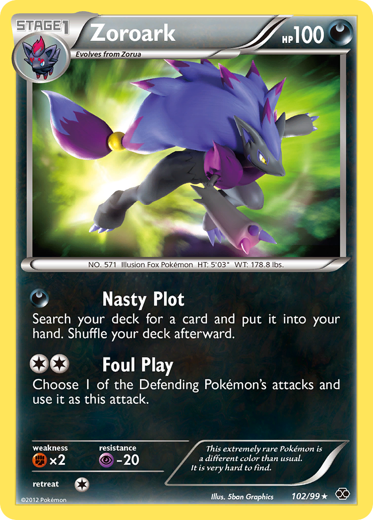 Zoroark (102/99) [Black & White: Next Destinies] | Jomio and Rueliete's Cards and Comics
