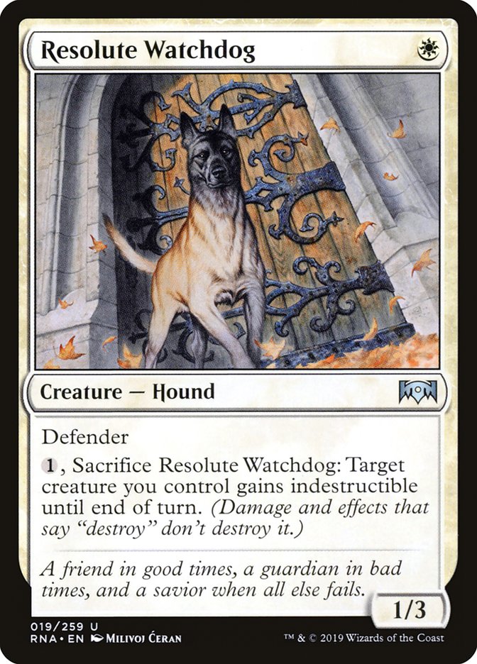 Resolute Watchdog [Ravnica Allegiance] | Jomio and Rueliete's Cards and Comics