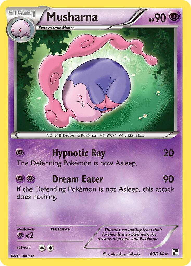 Musharna (49/114) [Black & White: Base Set] | Jomio and Rueliete's Cards and Comics