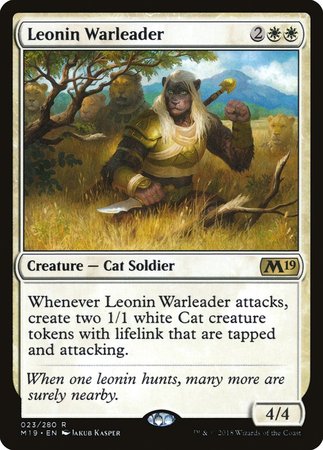 Leonin Warleader [Core Set 2019] | Jomio and Rueliete's Cards and Comics