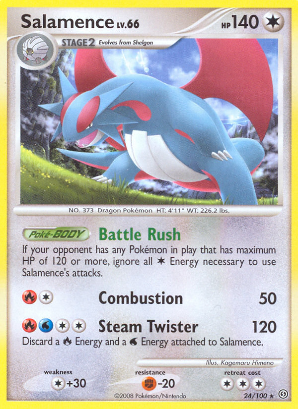 Salamence (24/100) [Diamond & Pearl: Stormfront] | Jomio and Rueliete's Cards and Comics
