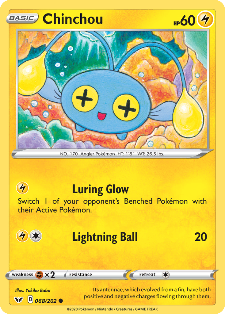 Chinchou (068/202) [Sword & Shield: Base Set] | Jomio and Rueliete's Cards and Comics