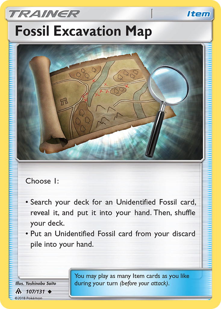 Fossil Excavation Map (107/131) [Sun & Moon: Forbidden Light] | Jomio and Rueliete's Cards and Comics