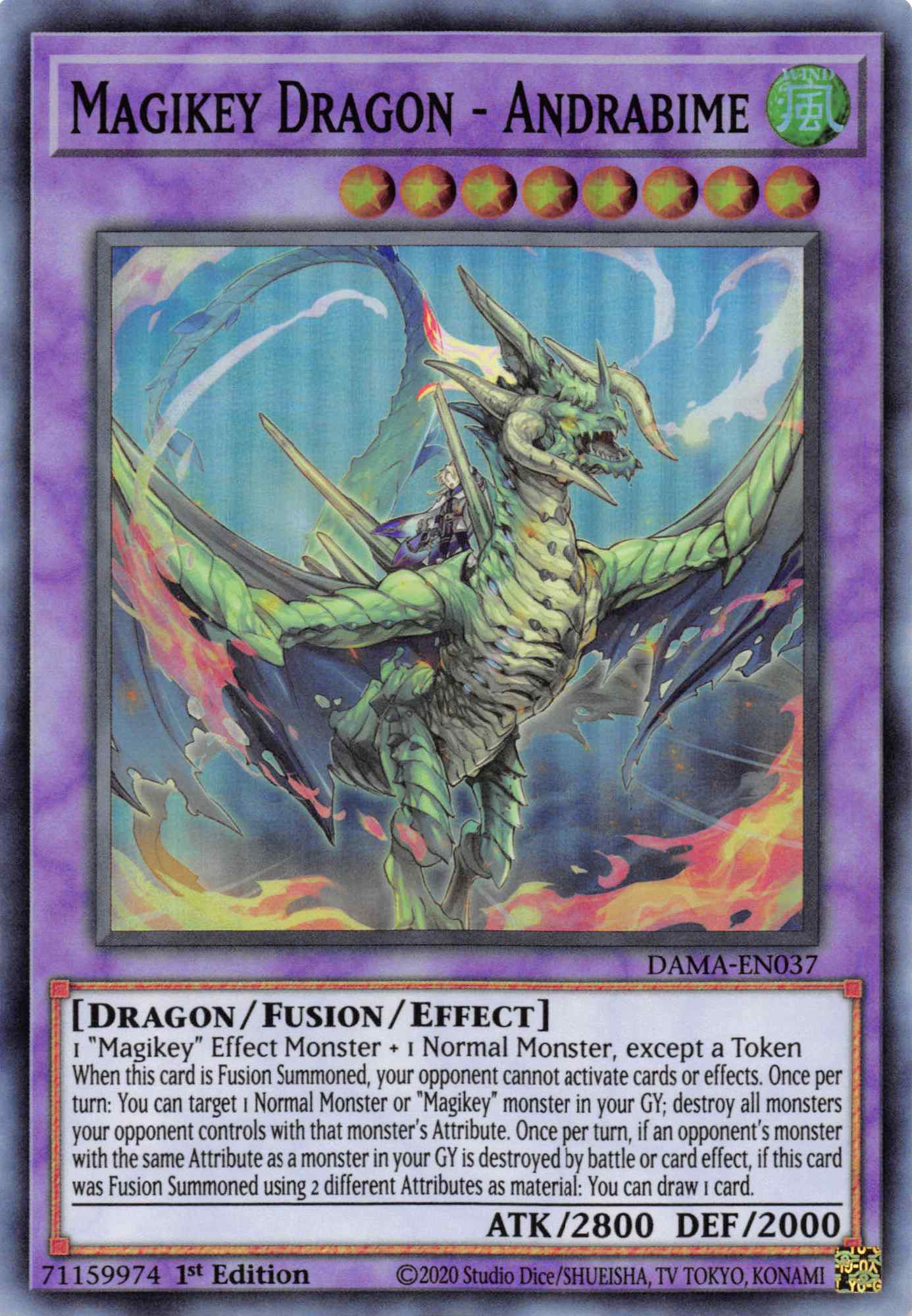 Magikey Dragon - Andrabime [DAMA-EN037] Super Rare | Jomio and Rueliete's Cards and Comics