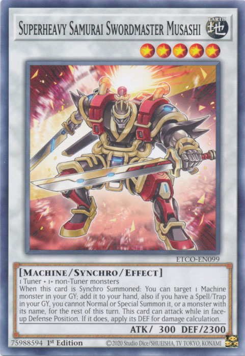 Superheavy Samurai Swordmaster Musashi [ETCO-EN099] Common | Jomio and Rueliete's Cards and Comics