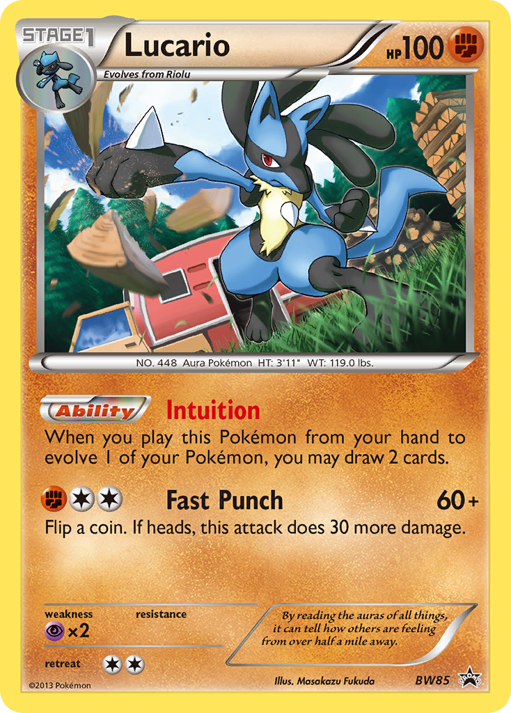 Lucario (BW85) [Black & White: Black Star Promos] | Jomio and Rueliete's Cards and Comics