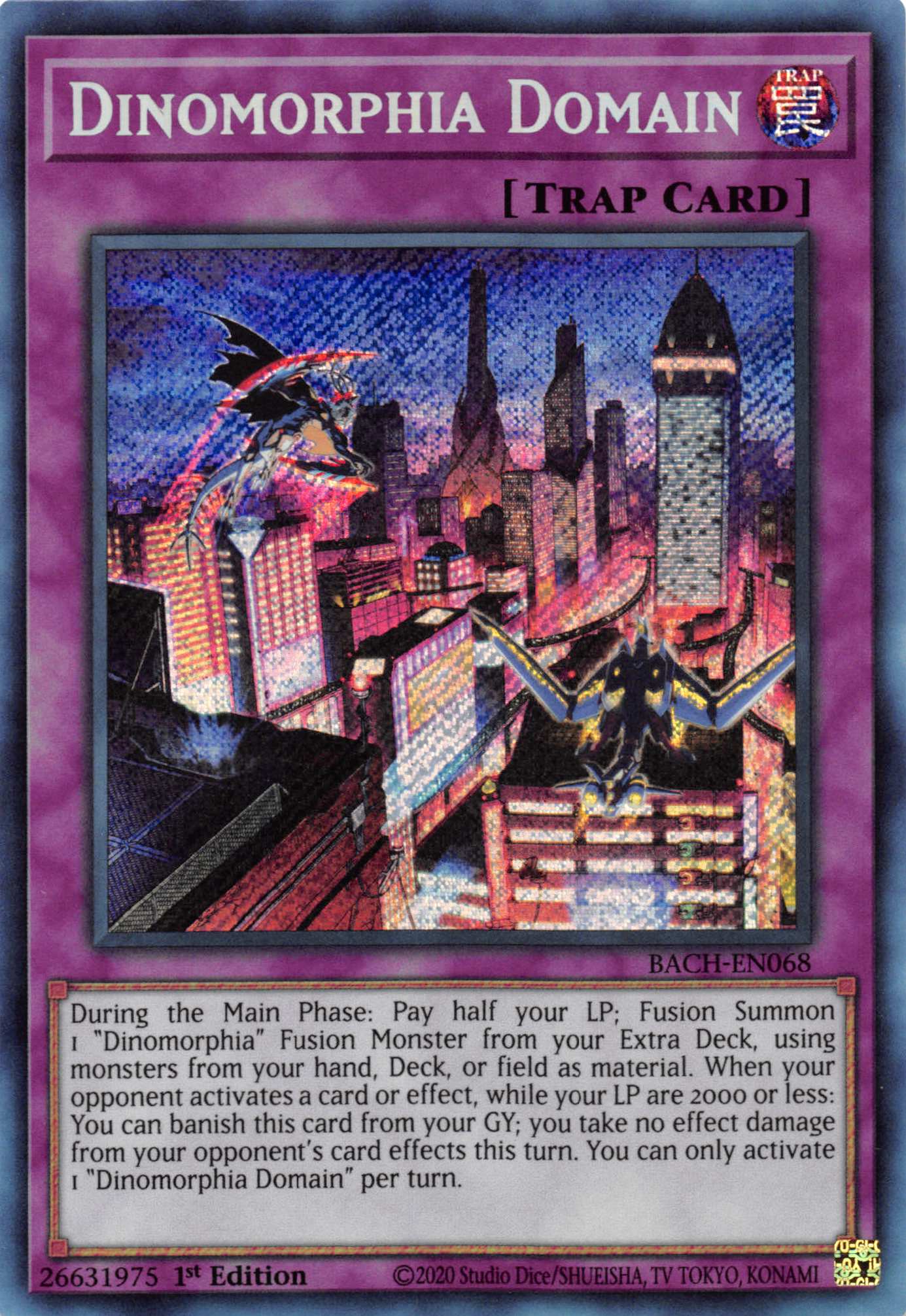 Dinomorphia Domain [BACH-EN068] Secret Rare | Jomio and Rueliete's Cards and Comics