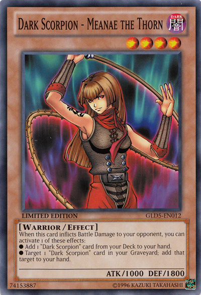 Dark Scorpion - Meanae the Thorn [GLD5-EN012] Common | Jomio and Rueliete's Cards and Comics