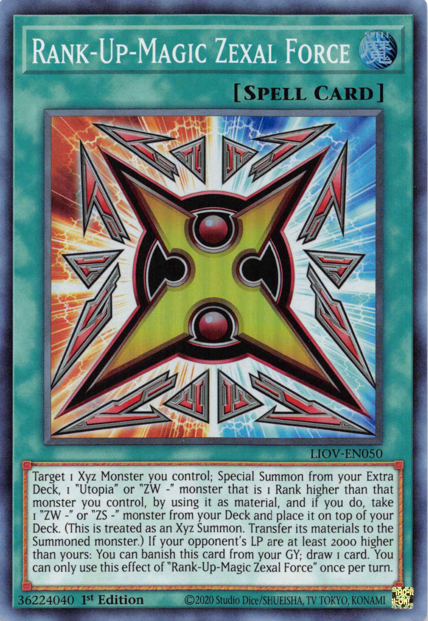 Rank-Up-Magic Zexal Force [LIOV-EN050] Super Rare | Jomio and Rueliete's Cards and Comics